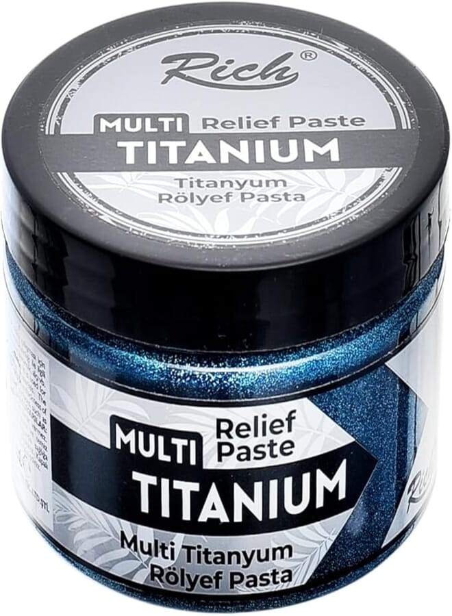 Rich NO:5524_04354 Titanium Metallic Relief Paste 150ML Designed To Catch The Eye And Leave A Lasting Impression - Turquoise